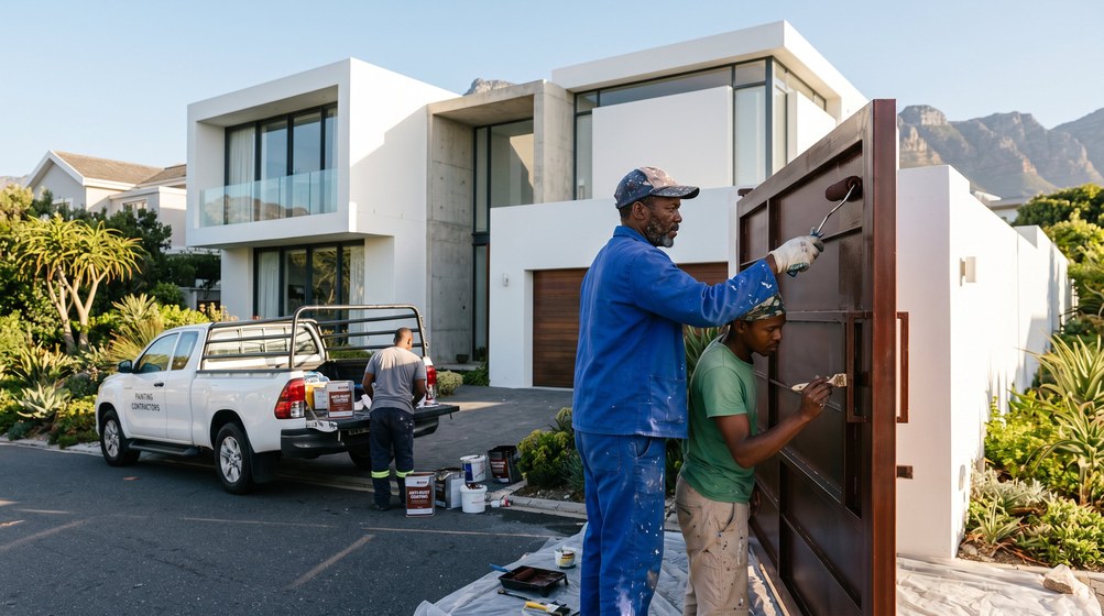 Professional painters at work in La Montagne, Pretoria East