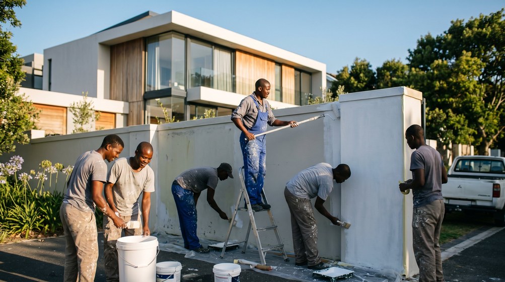 Professional painters at work in Garsfontein, Pretoria East