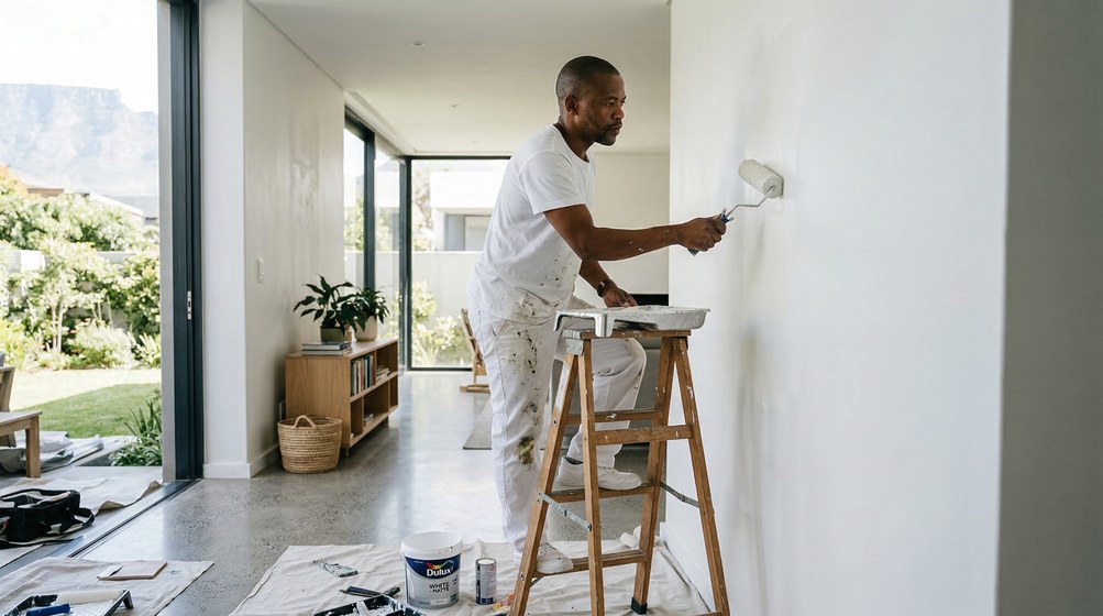 Professional painters at work in Brooklyn, Pretoria East