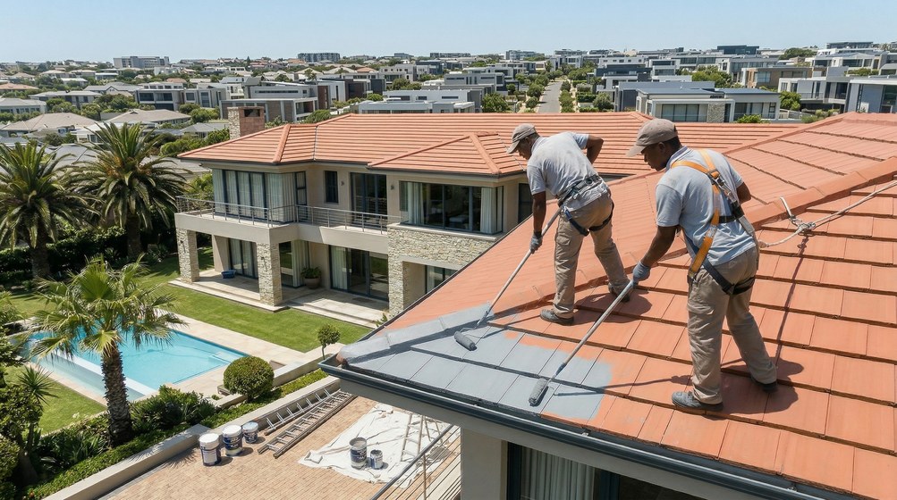 Professional painters at work in Wapadrand, Pretoria East