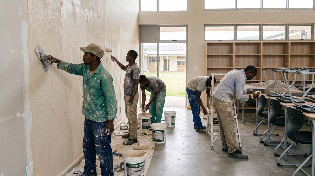 Professional painters at work in Woodhill, Pretoria East
