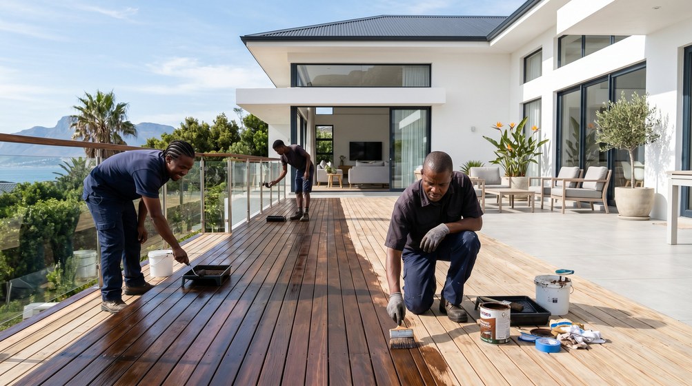 Professional painters at work in Lynnwood, Pretoria East